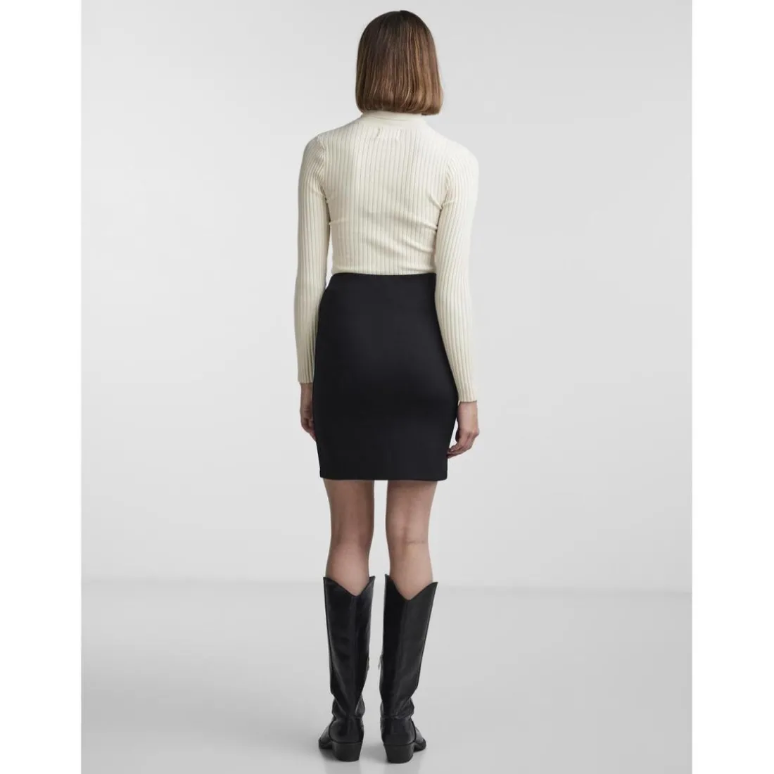 Jupe midi crayon noir