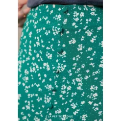 Jupe Midi Dimora vert en viscose