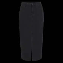 Jupe midi en denim noir Nell