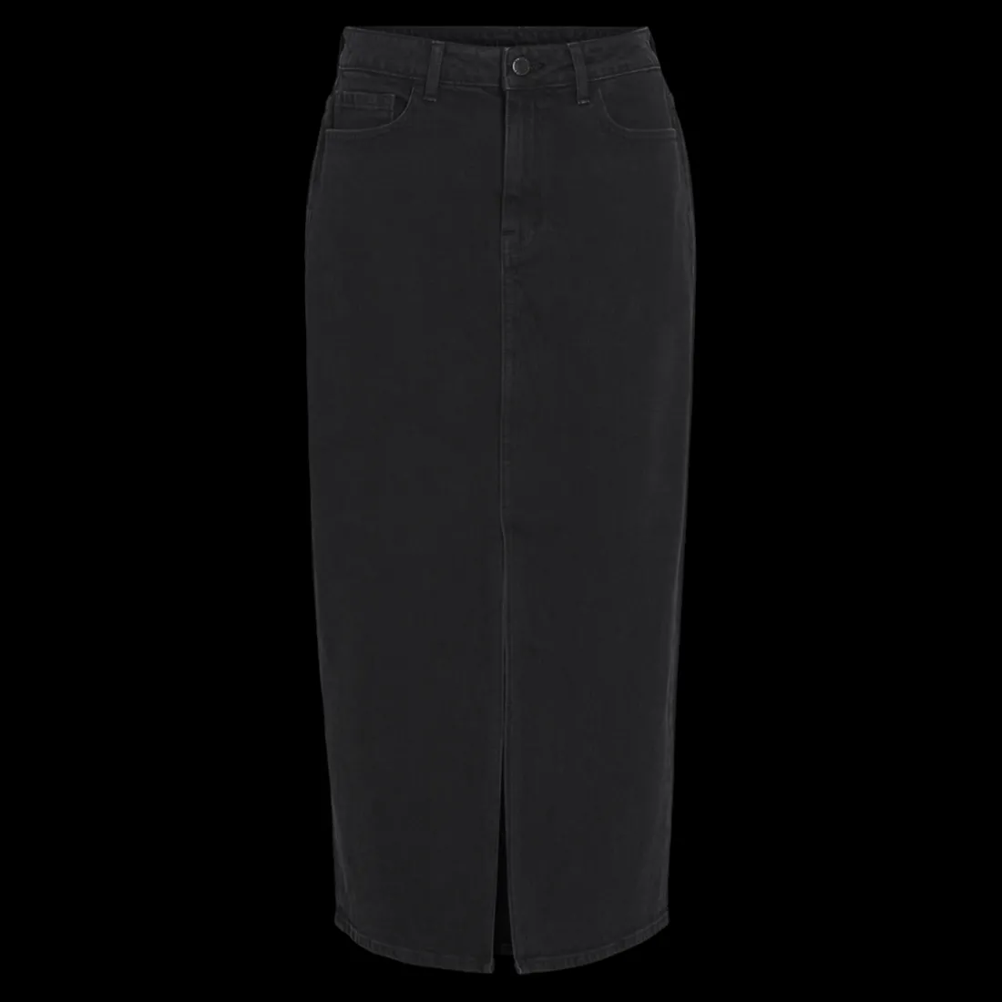 Jupe midi en denim noir Nell