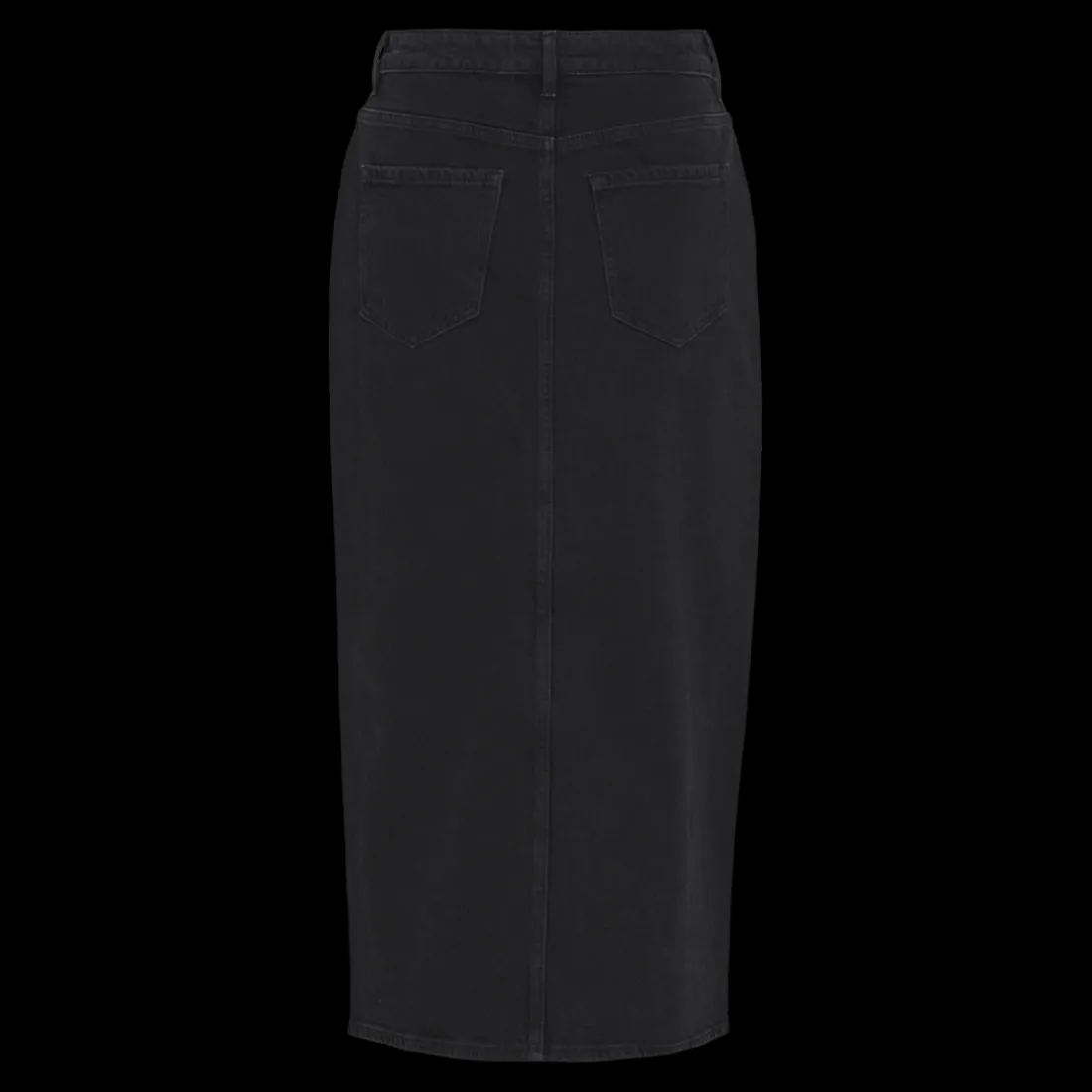 Jupe midi en denim noir Nell