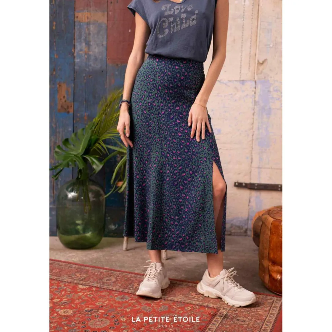 Jupe Midi Lorita gris