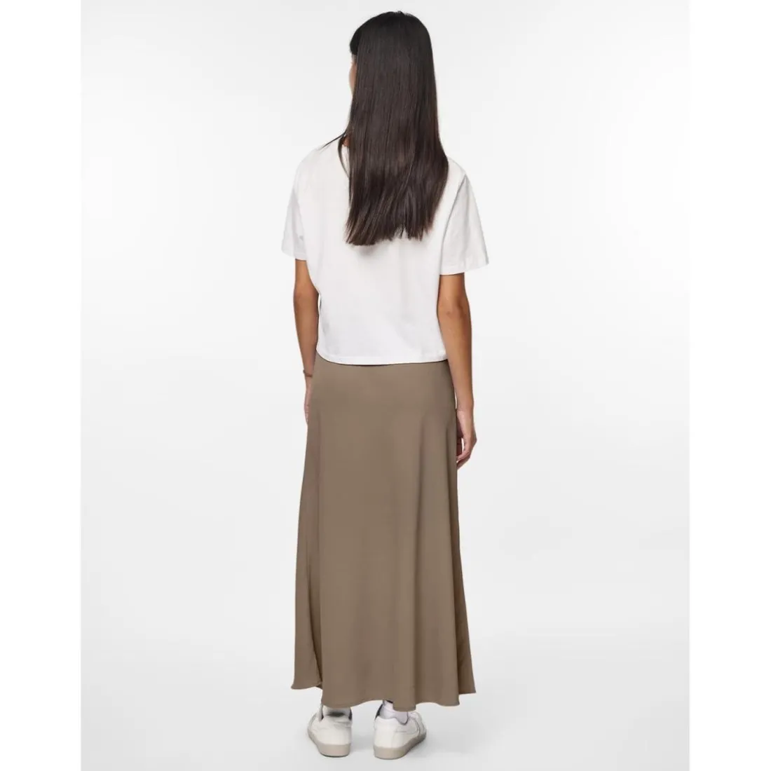 Jupe midi marron Skye
