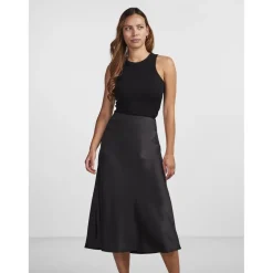 Jupe midi noir Faye