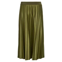 Jupe plissée trapèze midi Nitban vert Lia