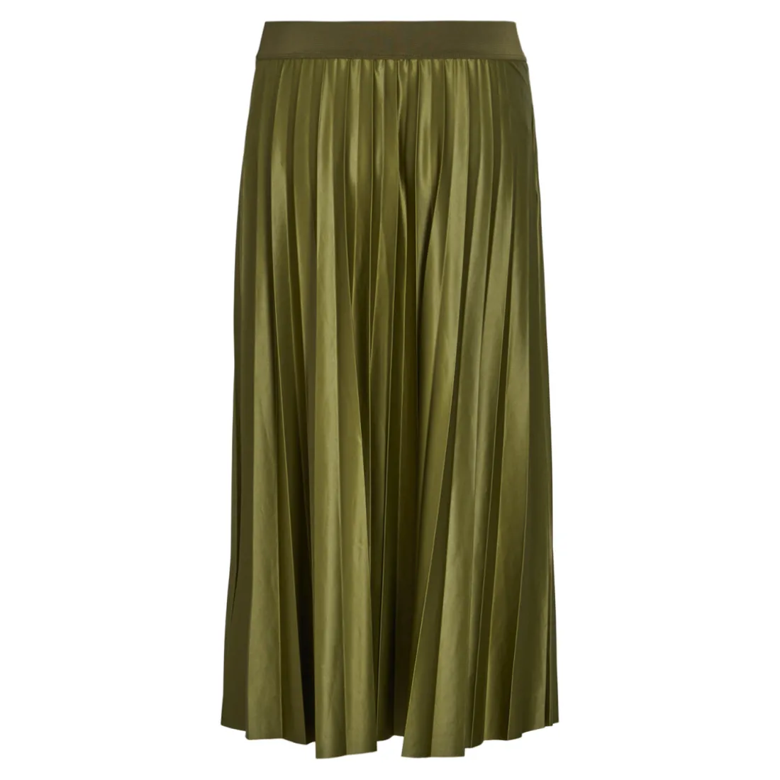 Jupe plissée trapèze midi Nitban vert Lia