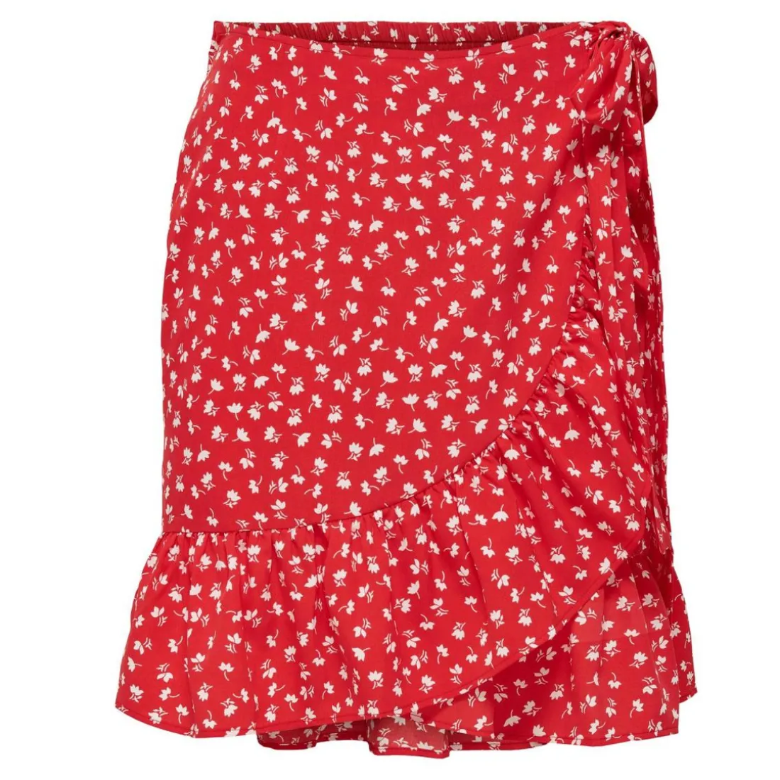 Jupe portefeuille rouge