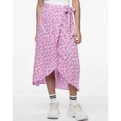 Jupe portefeuille Tala rose en viscose Dee