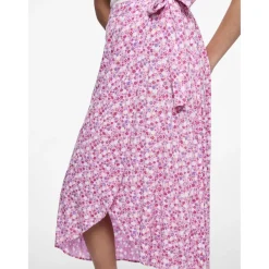 Jupe portefeuille Tala rose en viscose Dee