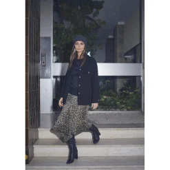 Jupe évasée, patineuse - Noire en viscose