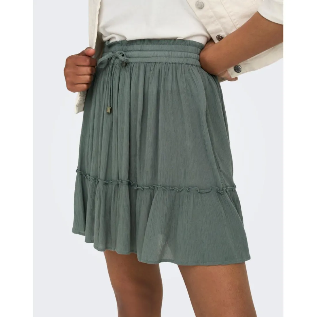 Jupe vert foncé en viscose Clio