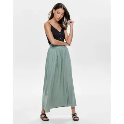 Jupe verte en viscose