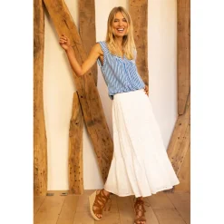 Jupon Flora blanc en coton