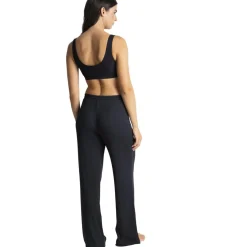 Kate - bas de pyjama long noir en coton