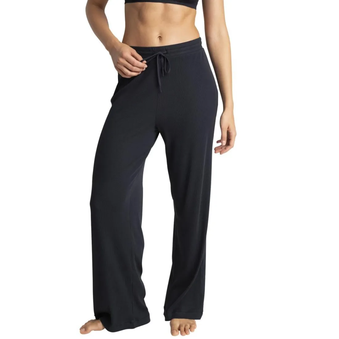 Kate - bas de pyjama long noir en coton