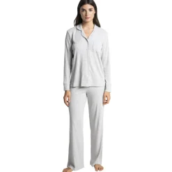 Kate - Haut de pyjama manches longues gris en coton