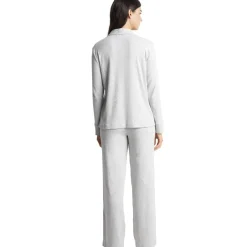 Kate - Haut de pyjama manches longues gris en coton