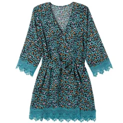 Kimono - Bleu Pomm Poire en viscose