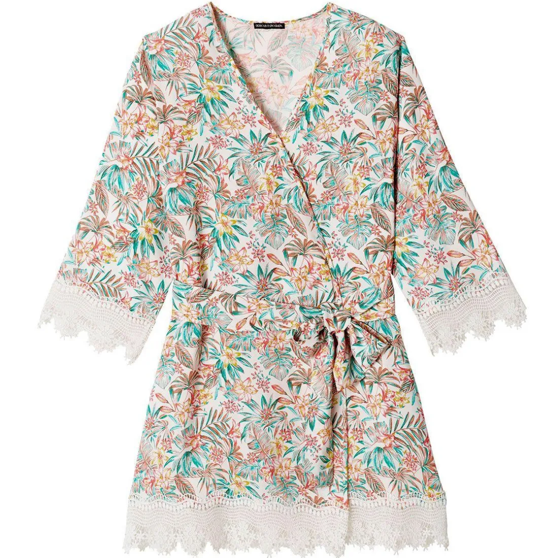 Kimono - UKULELE Bleu Pomm Poire en viscose