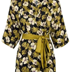 Kimono manches longues multicolore en viscose