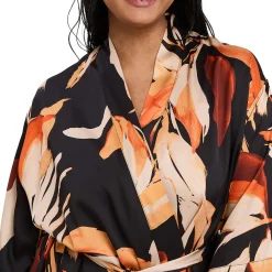 Kimono pyjama homewear - Noir en viscose