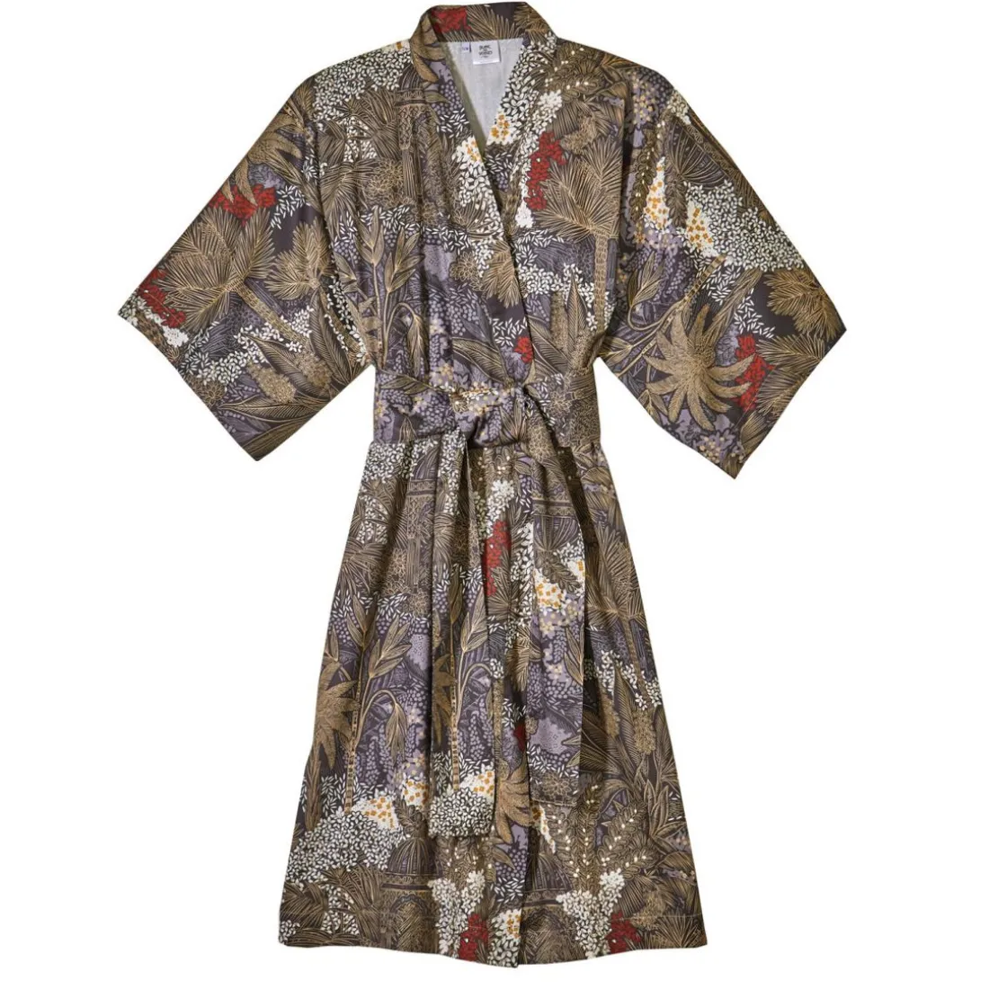 Kimono satin JARDINS DE BABYLONE Indigo