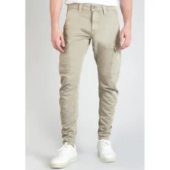 Koge Army Jogg tapered arqué beige blanc en coton