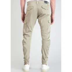 Koge Army Jogg tapered arqué beige blanc en coton