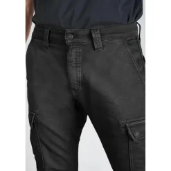Koge Army Jogg tapered arqué noir en coton