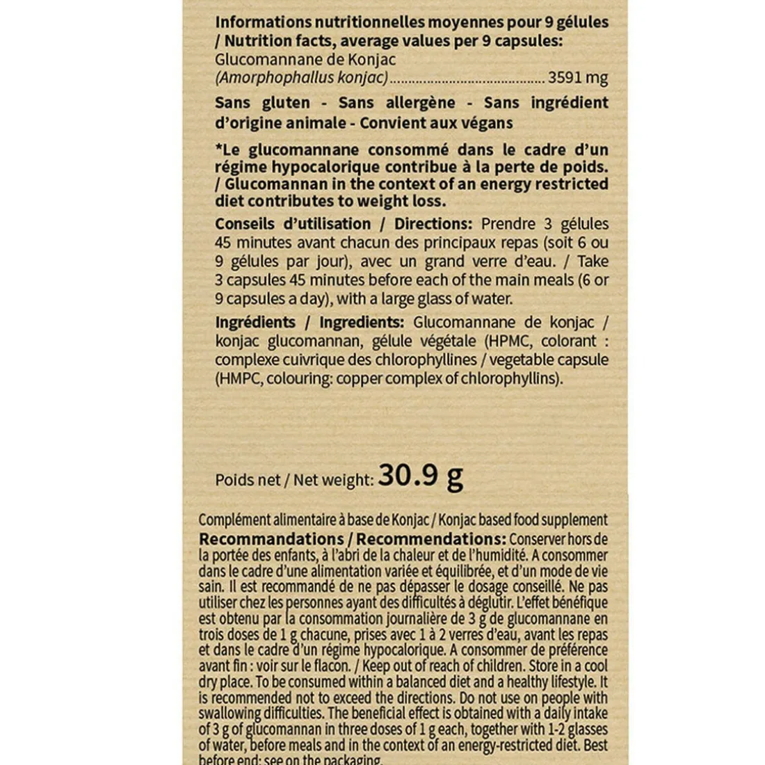 Konjac Réducteur d'Appétit