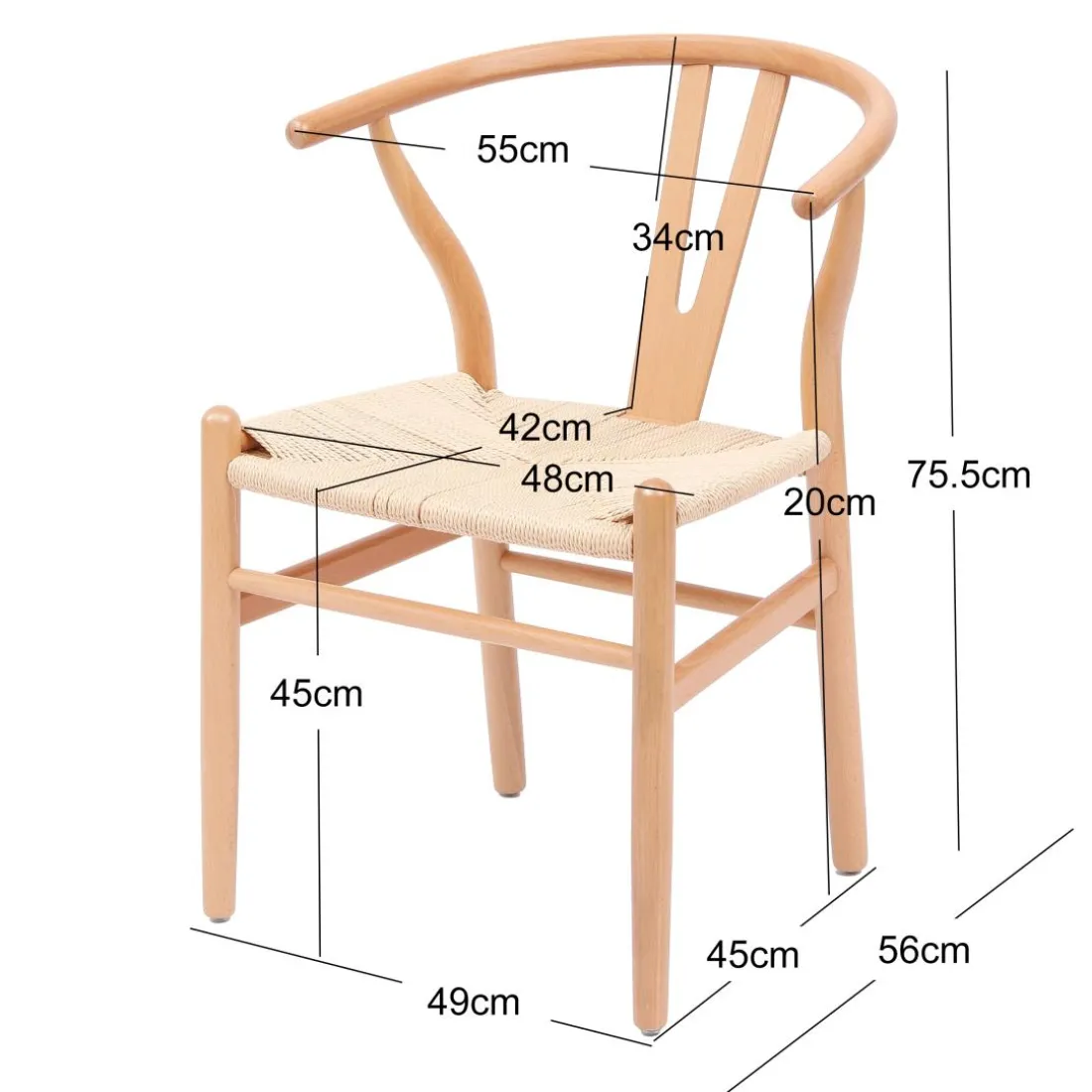 La chaise de table ROSARIO design moderne et sa structure en bois massif