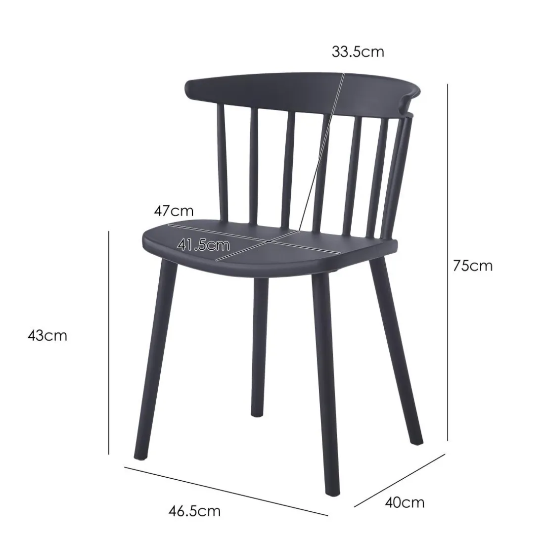 La chaise EXCHANGE avec design scandinave Noir