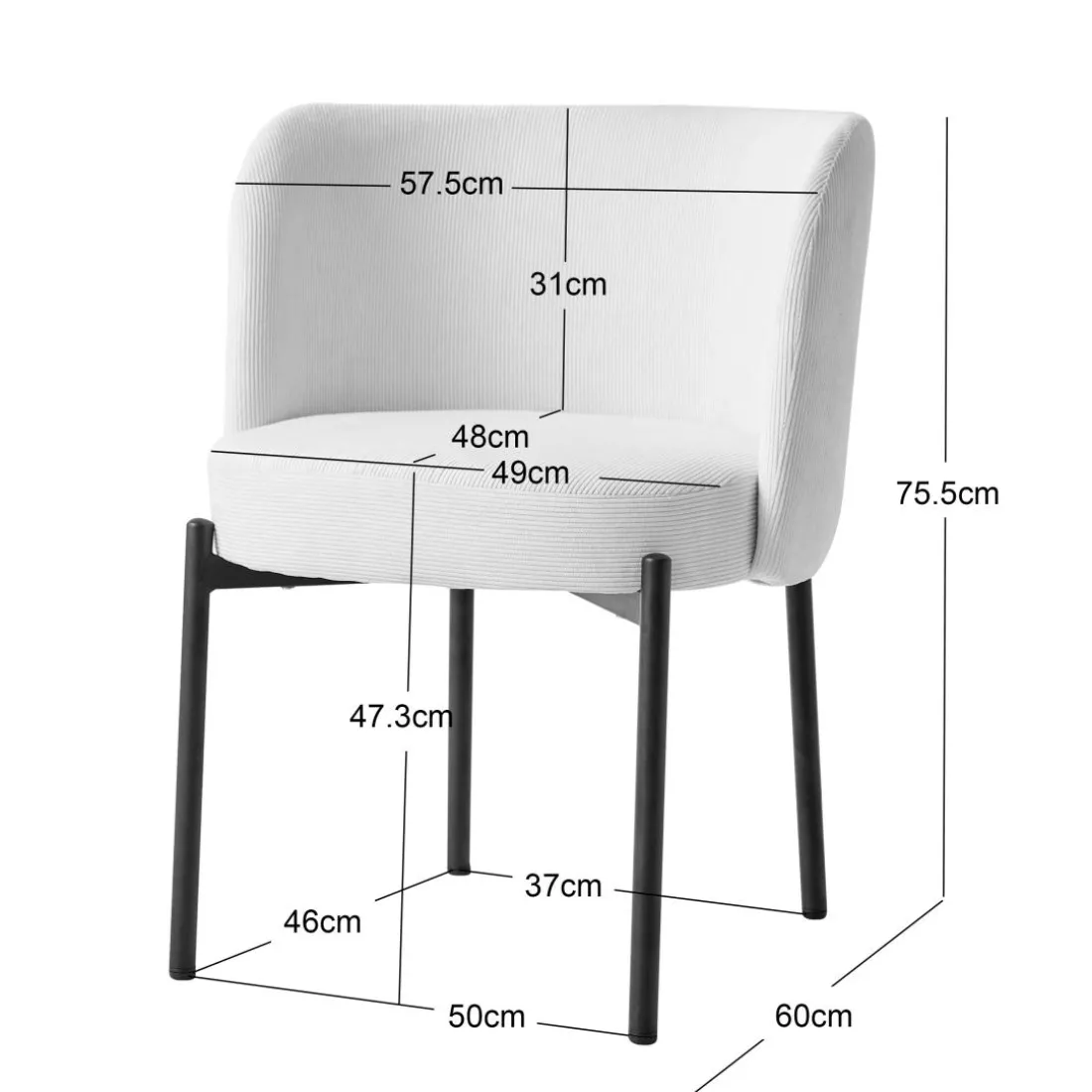La chaise GRIMSTAD design scandinave Beige