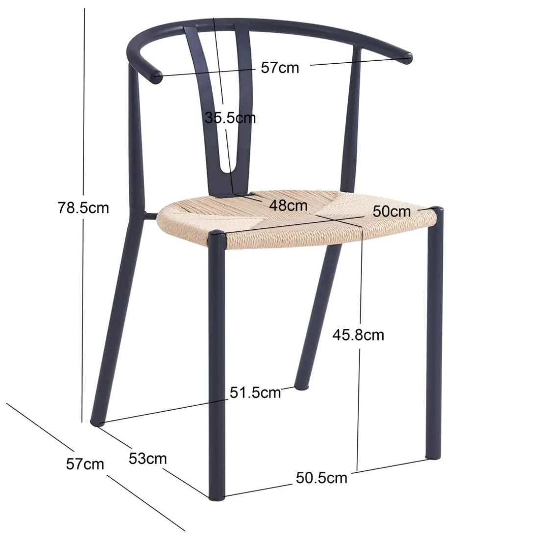 La chaise SUKI design moderne et élégant alliage de matières