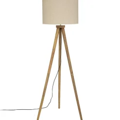 Lampadaire A Trépied Olga Lin H 150 Beige