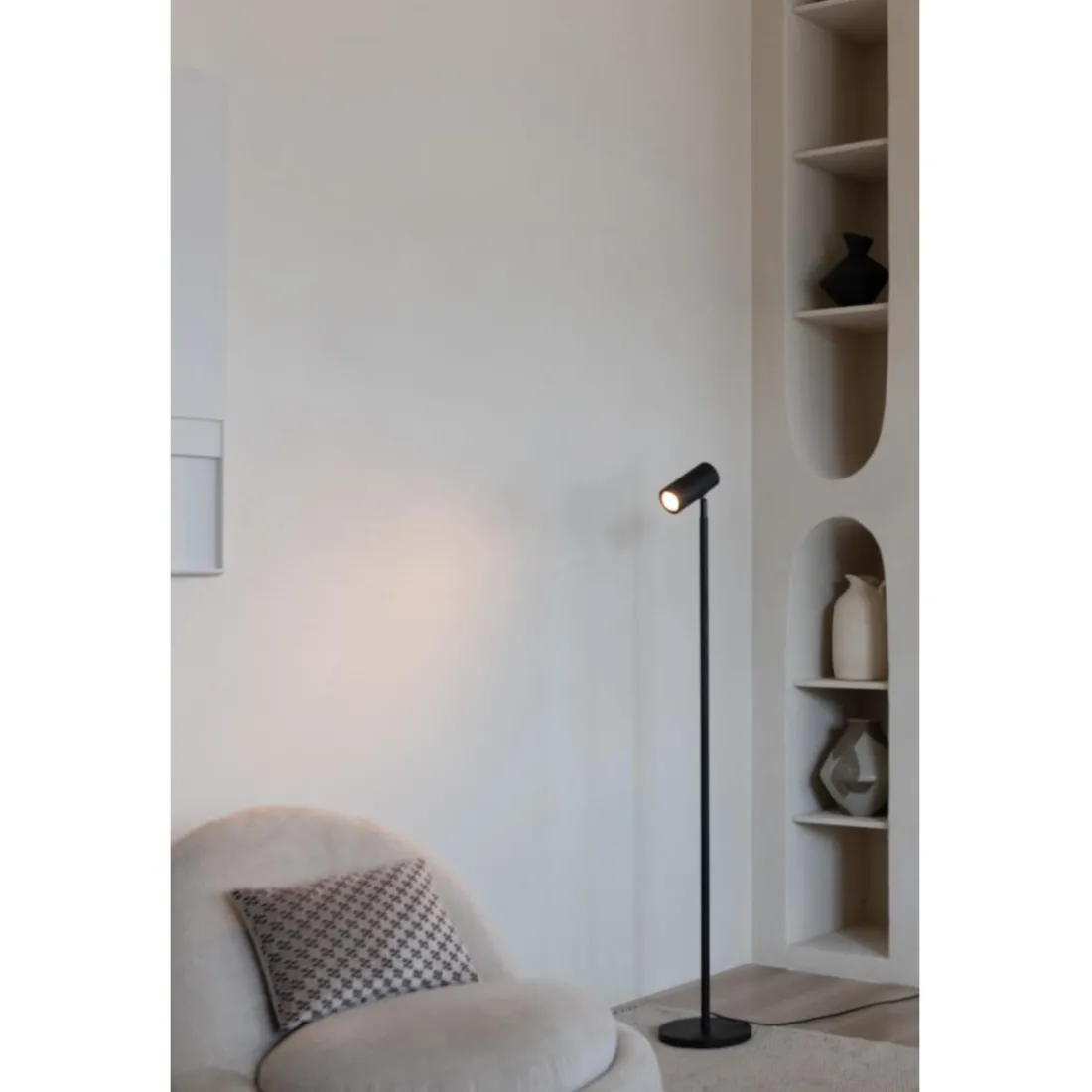 Lampadaire bambou Java noir