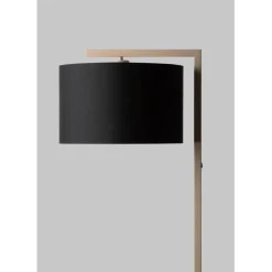 Lampadaire Boston sable abat-jour noir