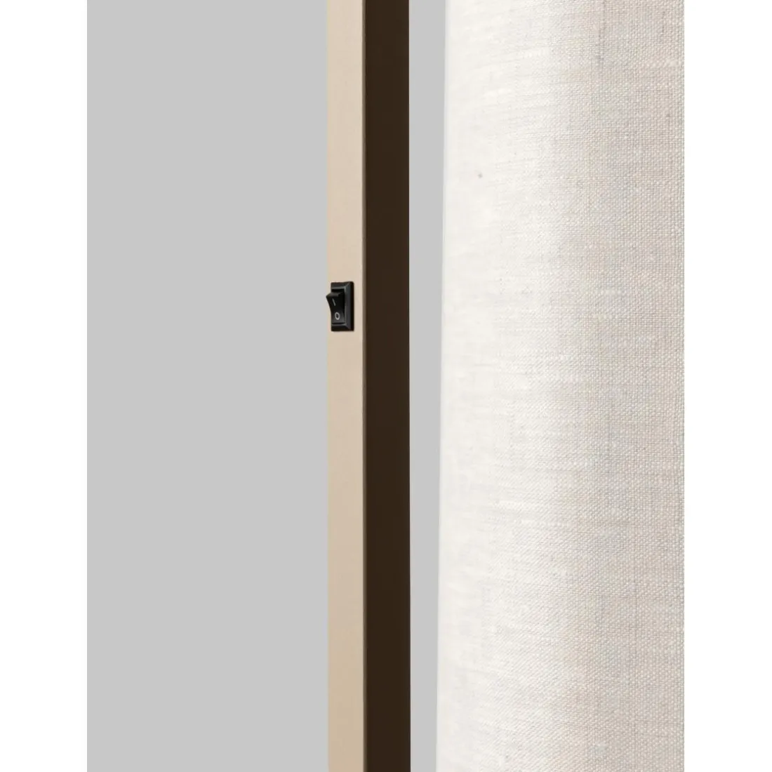 Lampadaire Boston sable abat-jour blanc
