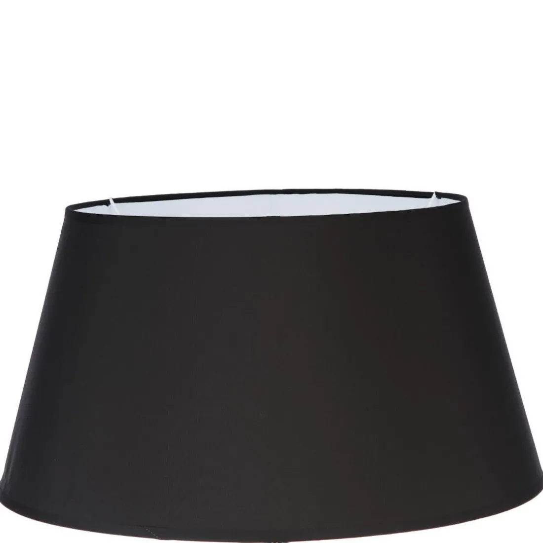 Lampadaire Trepied en Bois de Pin et Tissu H145 Noir NOOR