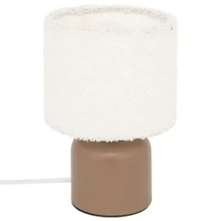 Lampe à poser Bona bouclette marron