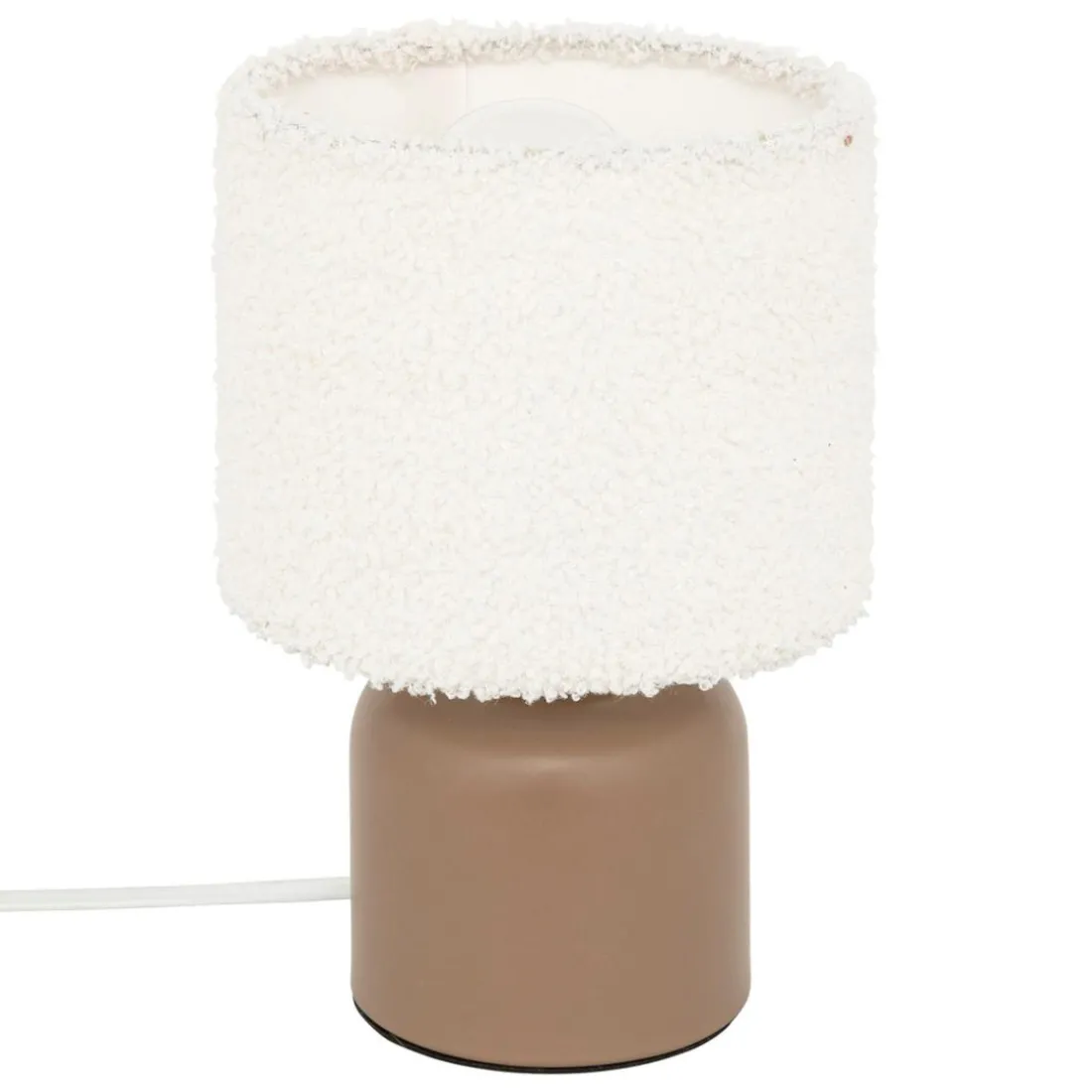 Lampe à poser Bona bouclette marron