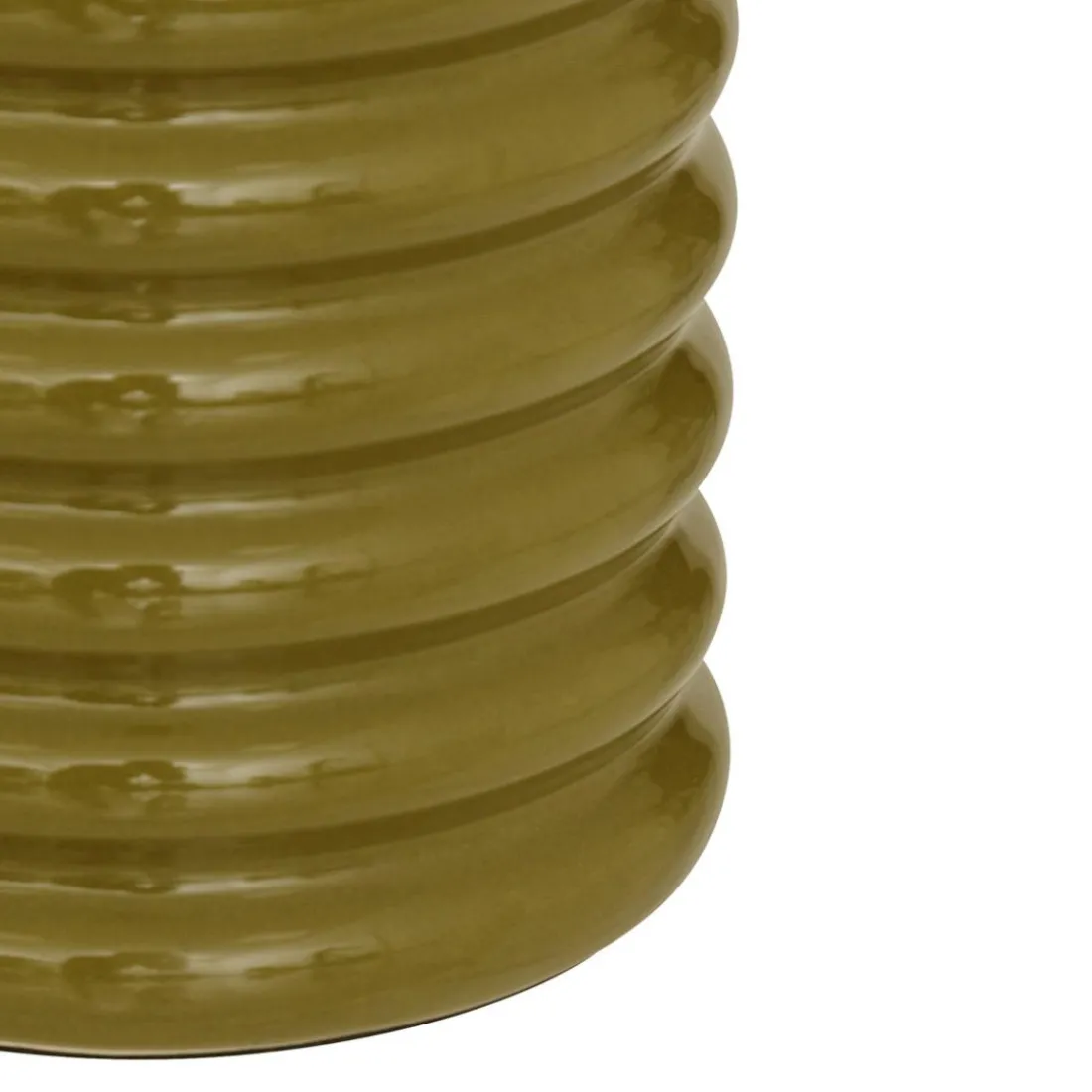 Lampe à poser champignon secteur Vinus vert Kaki