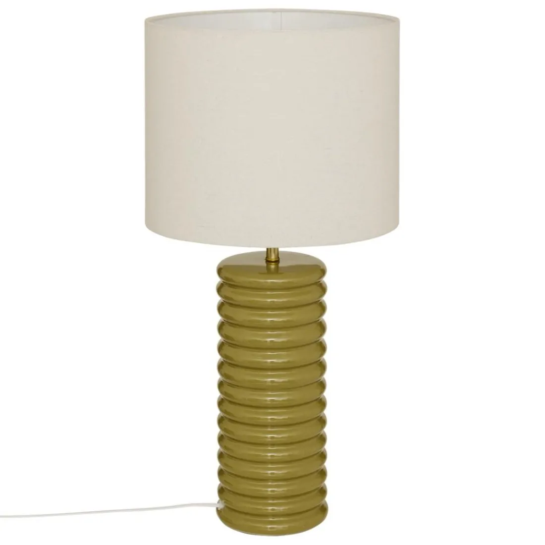 Lampe à poser champignon secteur Vinus vert Kaki