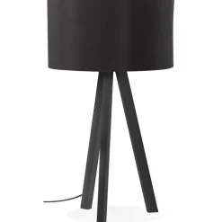 Lampe à poser design 'SPRING MINI' avec abat-jour et trépied noir