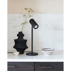 Lampe de table bambou Java noir