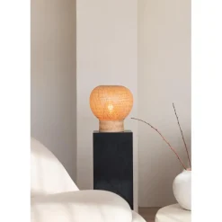 Lampe de table Barbados bambou globe naturel