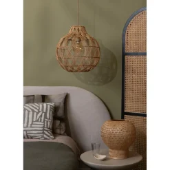 Lampe de table Barbados bambou globe naturel