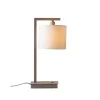 Lampe de table Boston sable abat-jour blanc