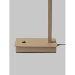 Lampe de table Boston sable abat-jour blanc