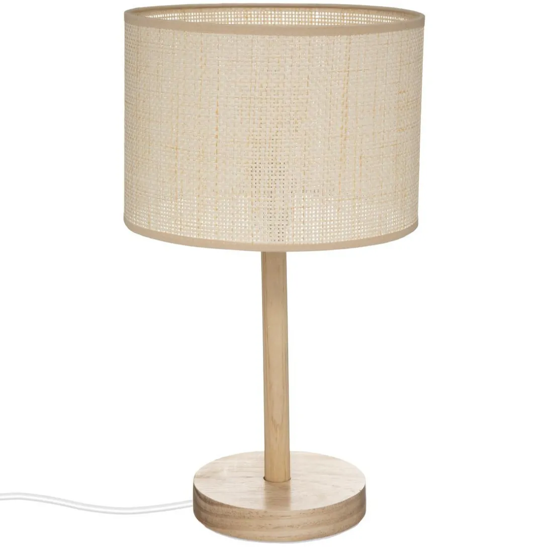 Lampe droite Della, pin, H42 cm